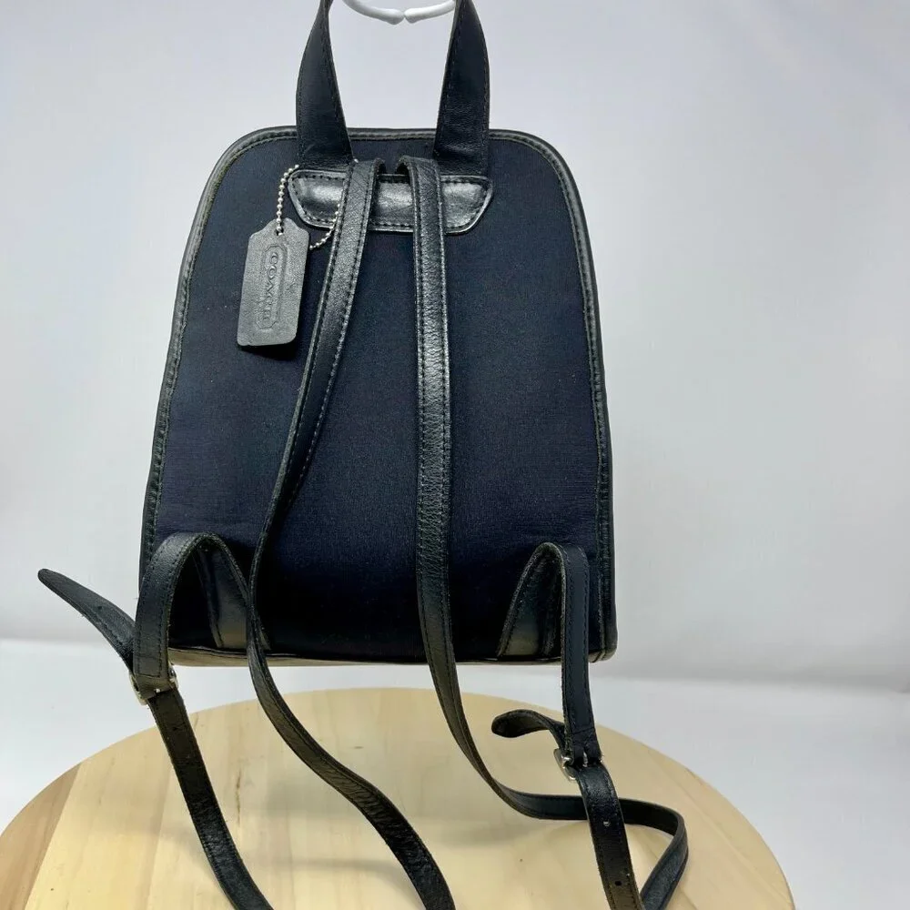 COACH  Vintage 1998 Black Neoprene Leather Small Backpack w/hangtag